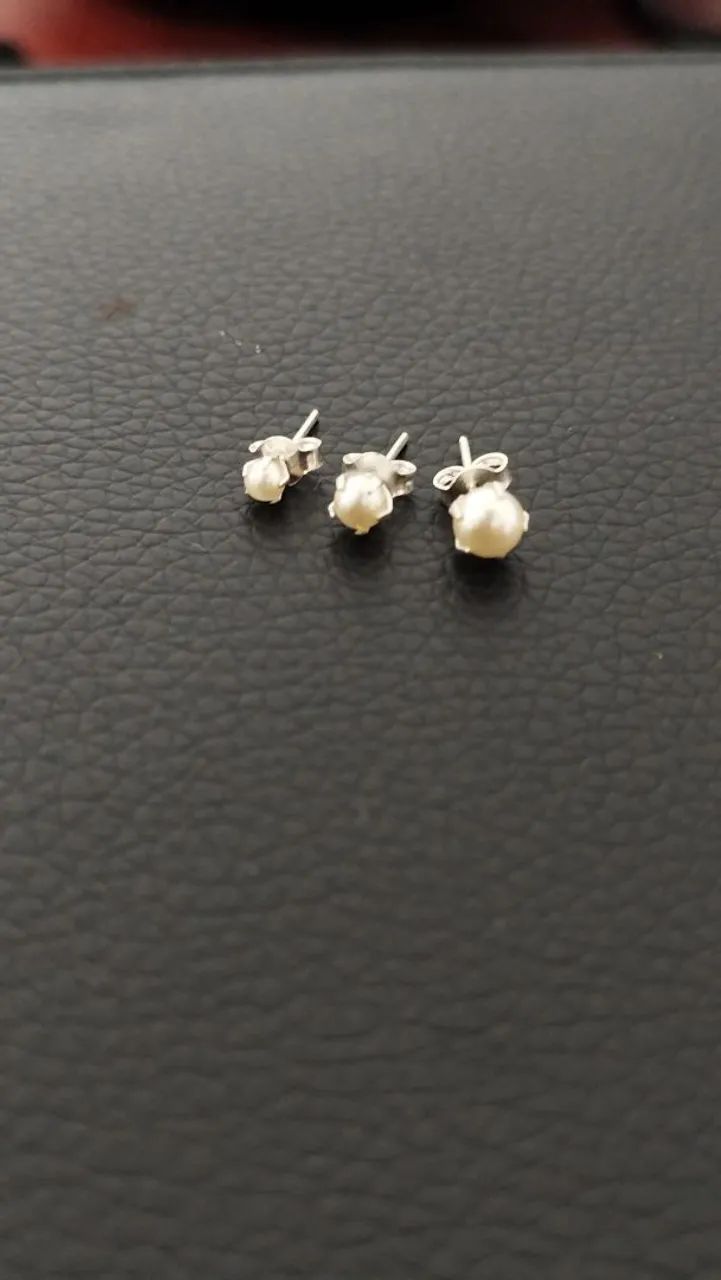 Trio Pérola Prata 925 - Foto 3