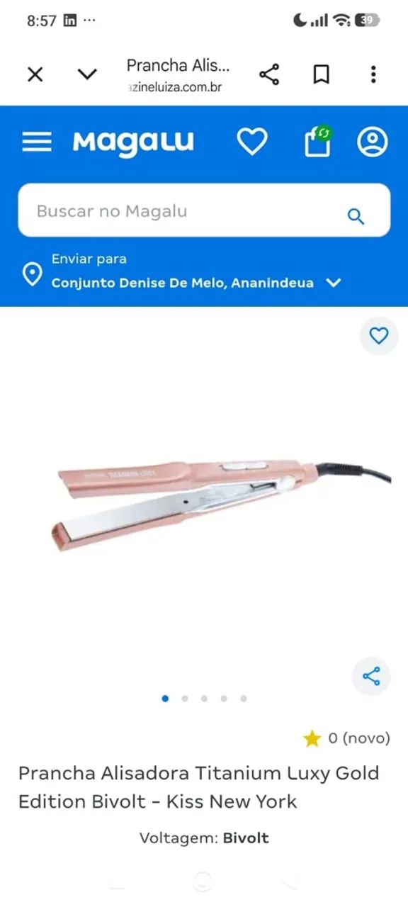 Prancha de cabelo 