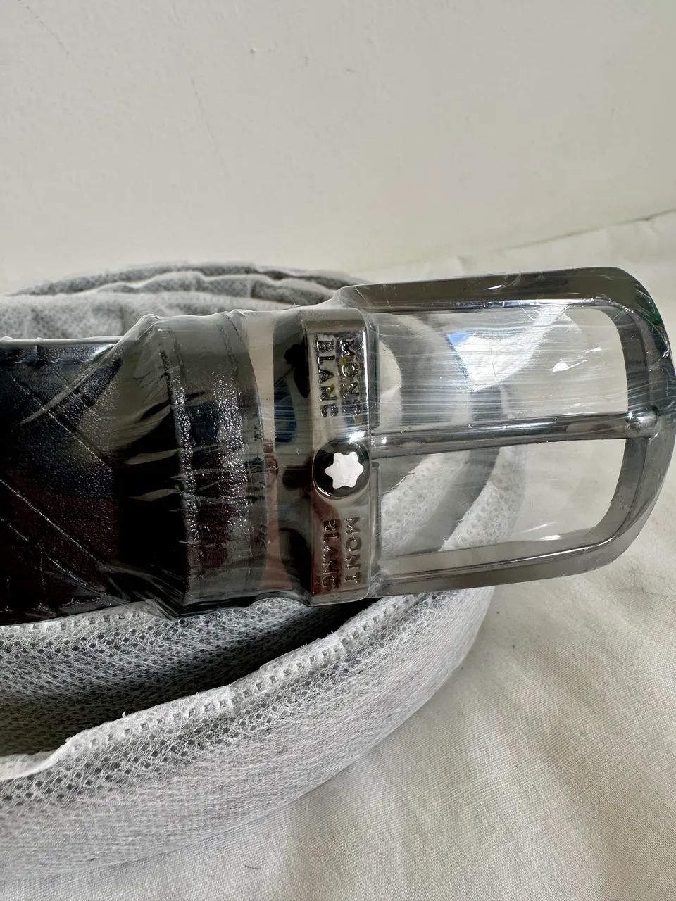 Cinto Montblanc Couro Preto