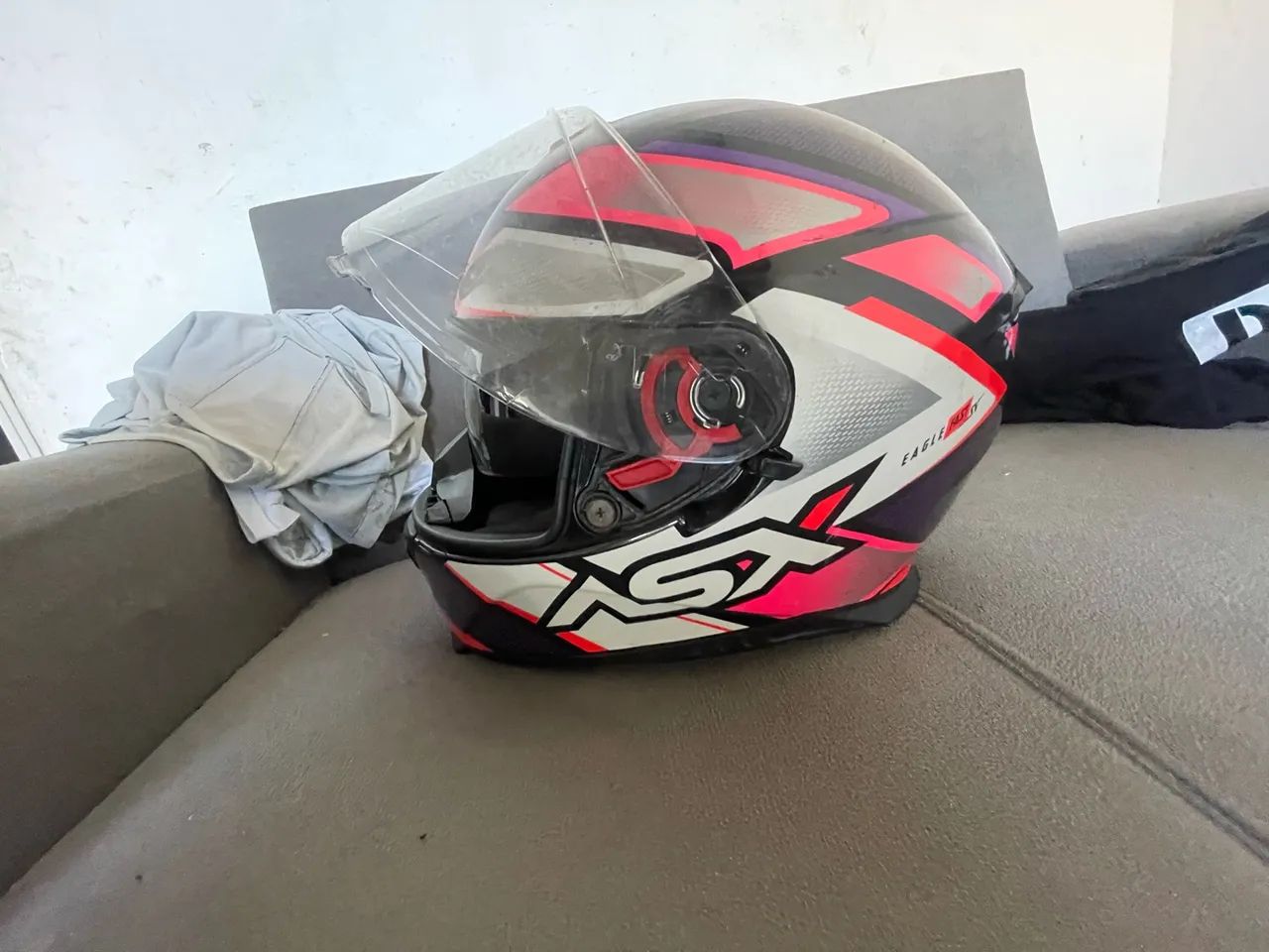 CAPACETE ASX ORIGINAL COM ÓCULOS INTERNO E NARIGUEIRA