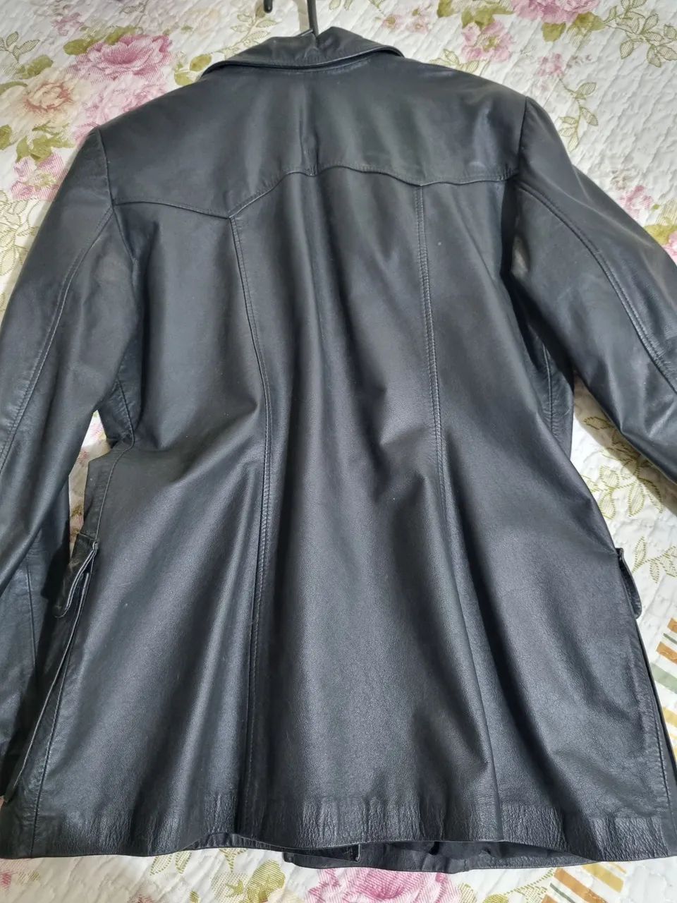 Casaco em couro feminino preto - Foto 4