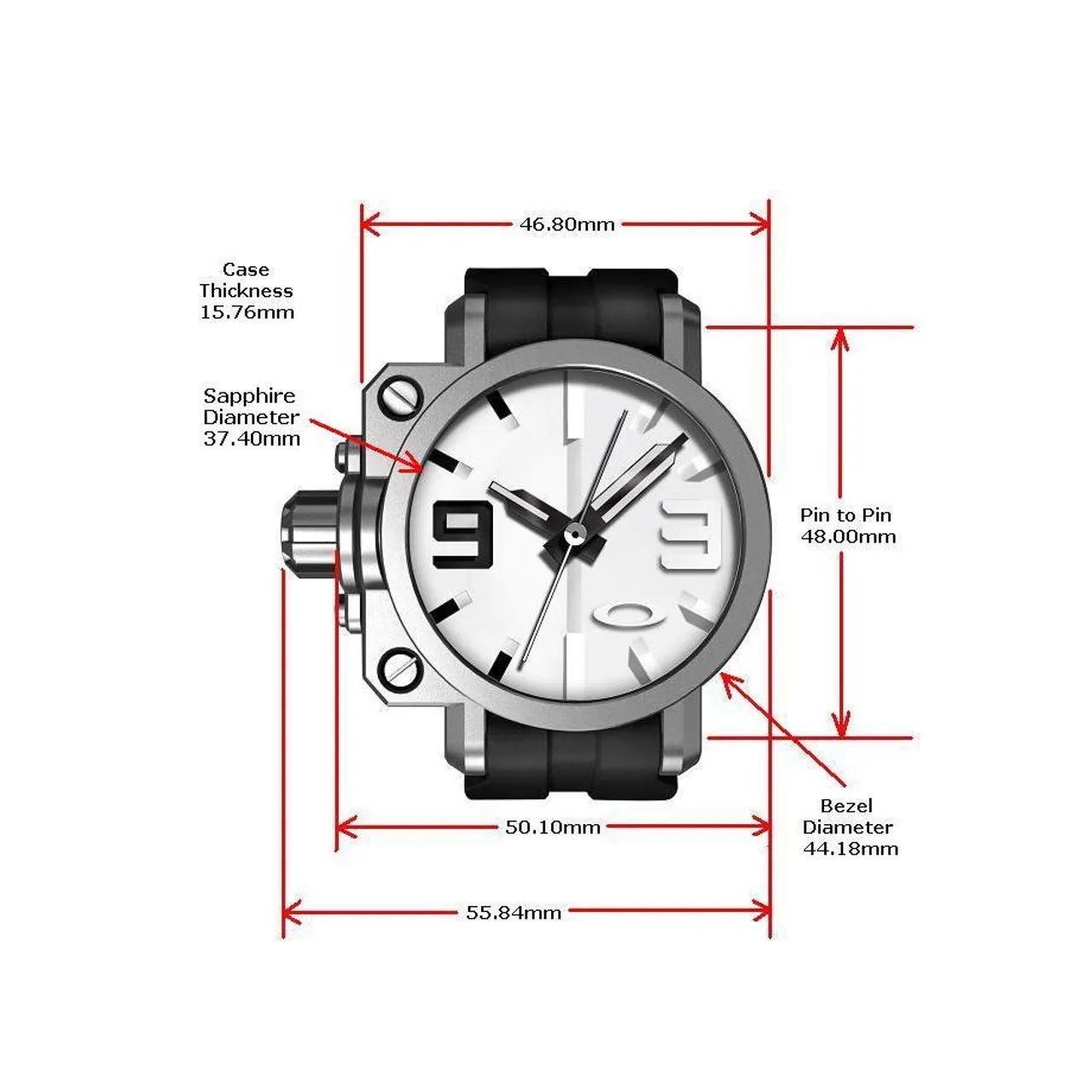 oakley watch gearbox 10-064 white dial gearbox - Foto 3
