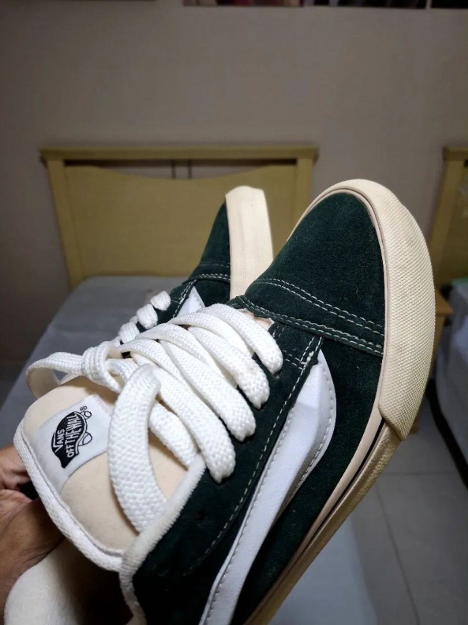 VANS KNU SKOOL VERDE/OFF WHITE 41 - Foto 2