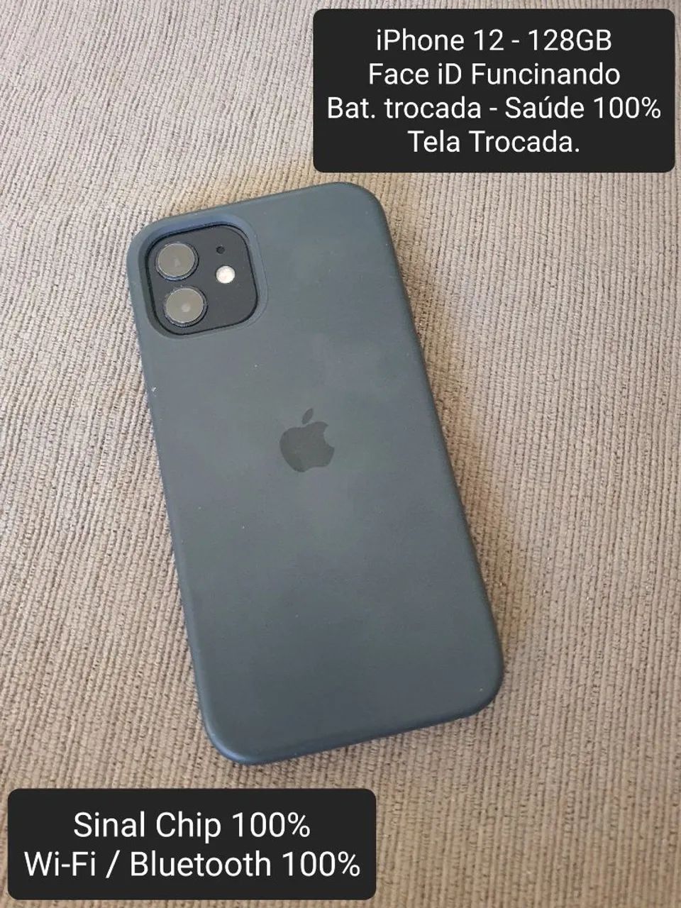 iPhone 12 - 128GB - Face iD, Sinal Chip, Wi-Fi/Bluetooth