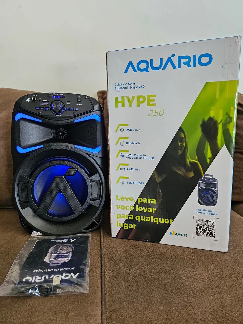 Caixa de som Bluetooth Aquário 250w