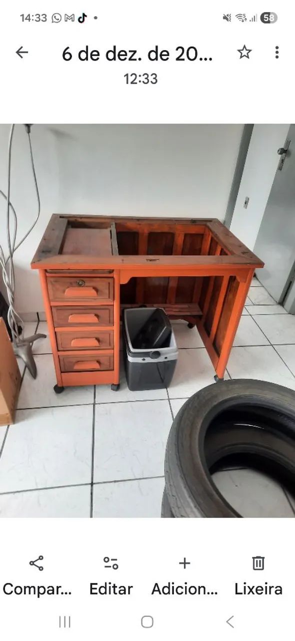 Mesa escritório antiga  - Foto 5