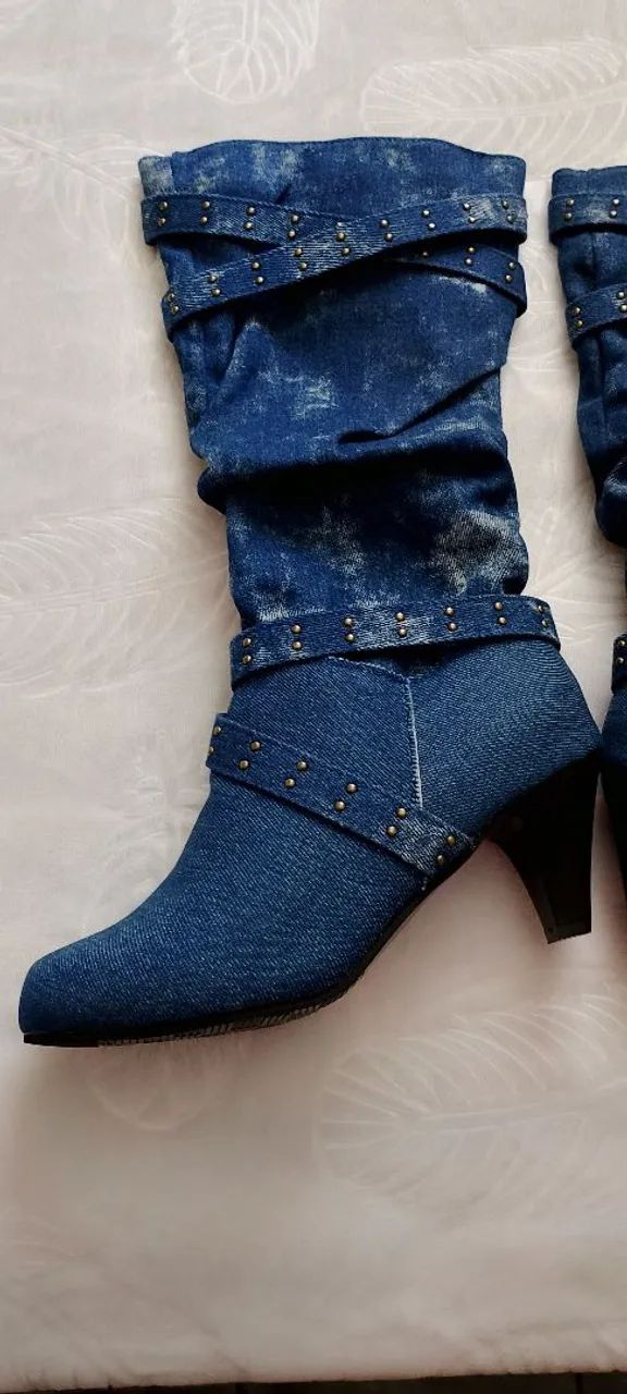 Vendo bota jeans - Foto 4