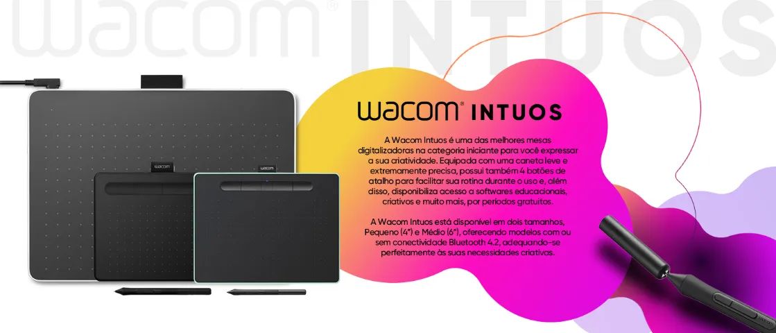 Mesa Digitalizadora Wacom Intuos Ctl4100 Pequena 4 Polegadas - Foto 2