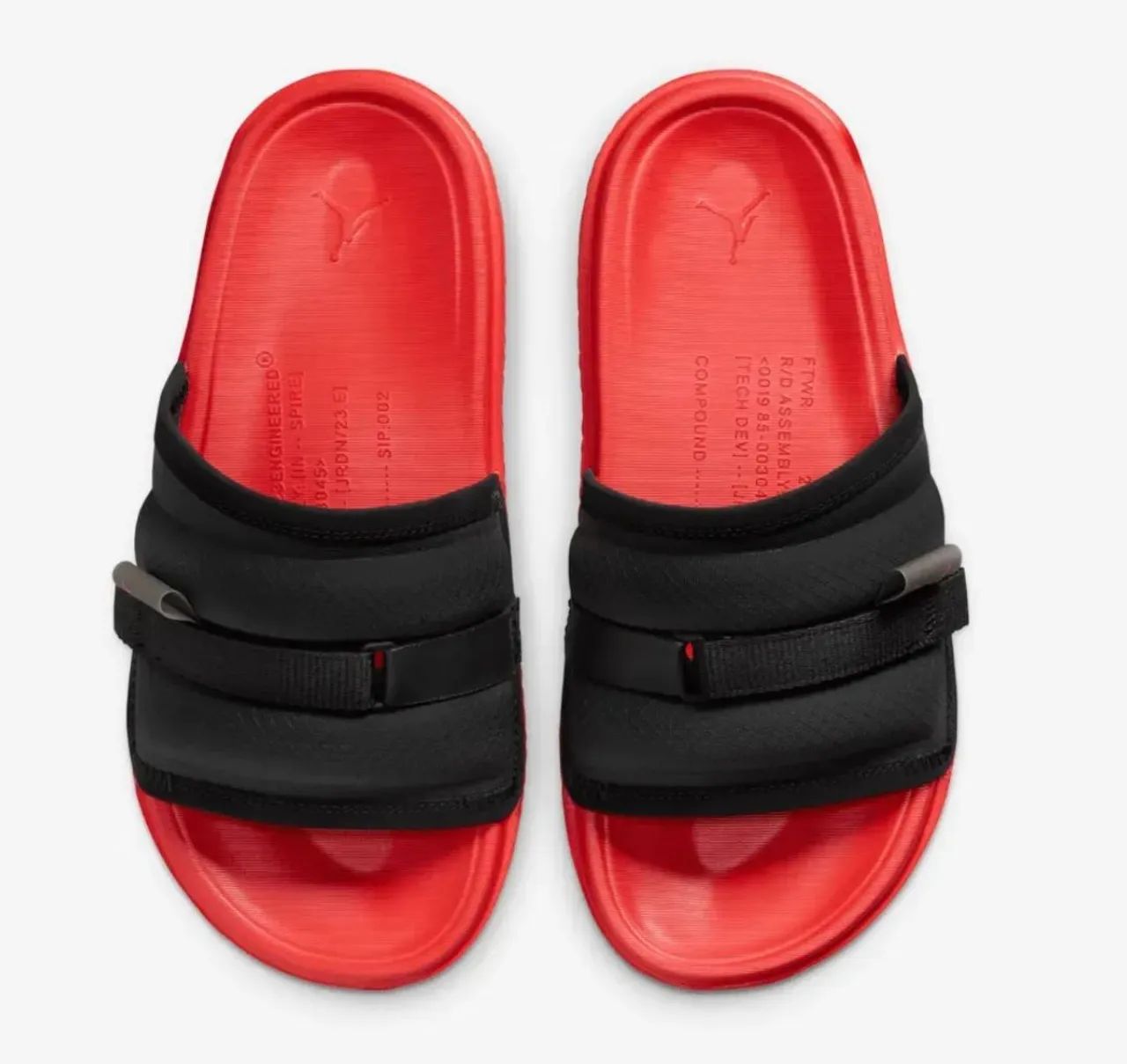 Chinelo Jordan Super Play Red Black - Foto 2