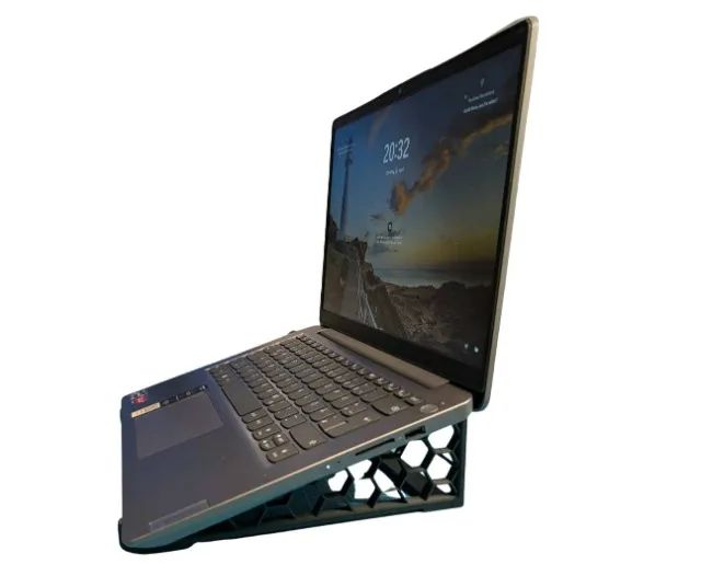 Suporte Ergonômico para Notebook Elevado com Design Vazado e Ventilação