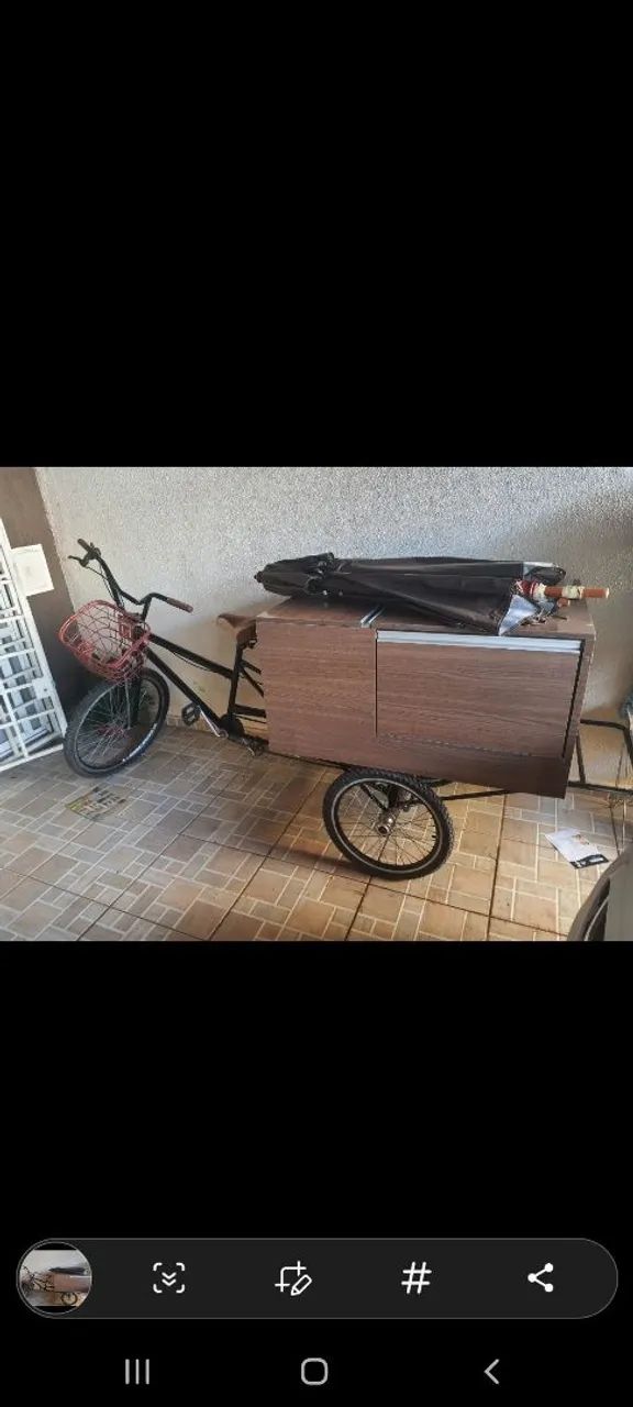 Bicicleta com estufa p/ salgados incluso  - Foto 2
