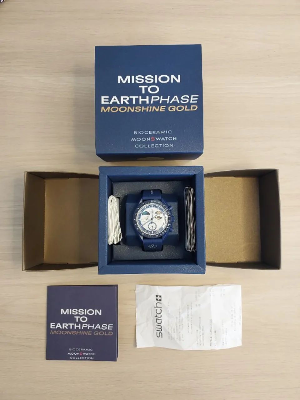 Relógio Omega X Swatch Moonswatch Earthphase Snoopy Azul - Foto 2