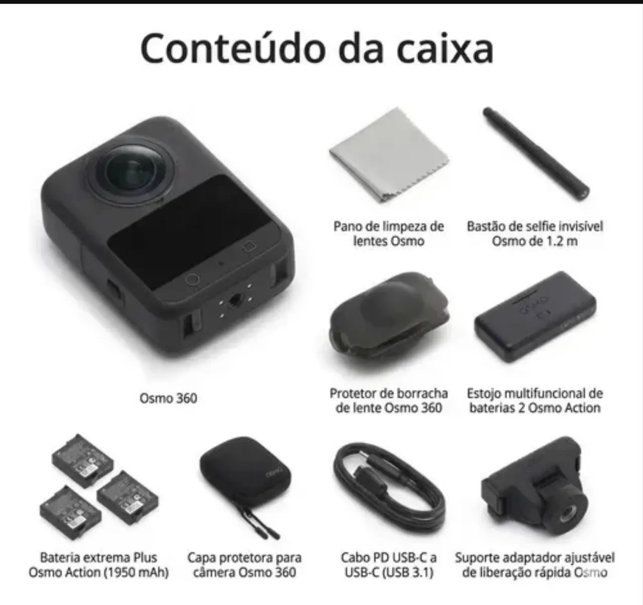 Câmera de Ação DJI Osmo 360 Adventure Combo - Foto 2
