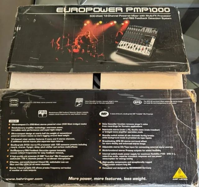 Mesa de Som Amplificada Behringer Europower PMP1000 500W - Foto 4