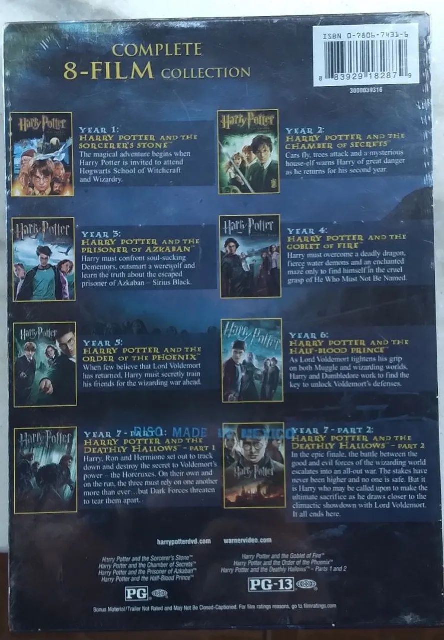 DVD  Harry Potter Complete 8 -film collection por apenas R$ 30,00 , Novo - Foto 2