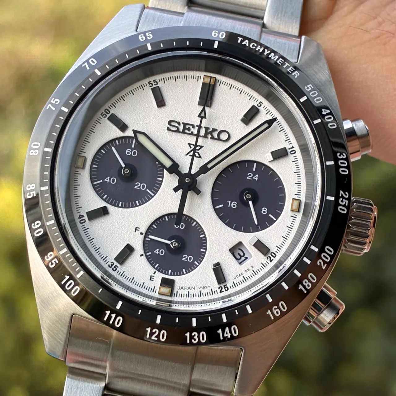 Relógio Seiko Speedtimer Panda SSC961 J - Foto 2