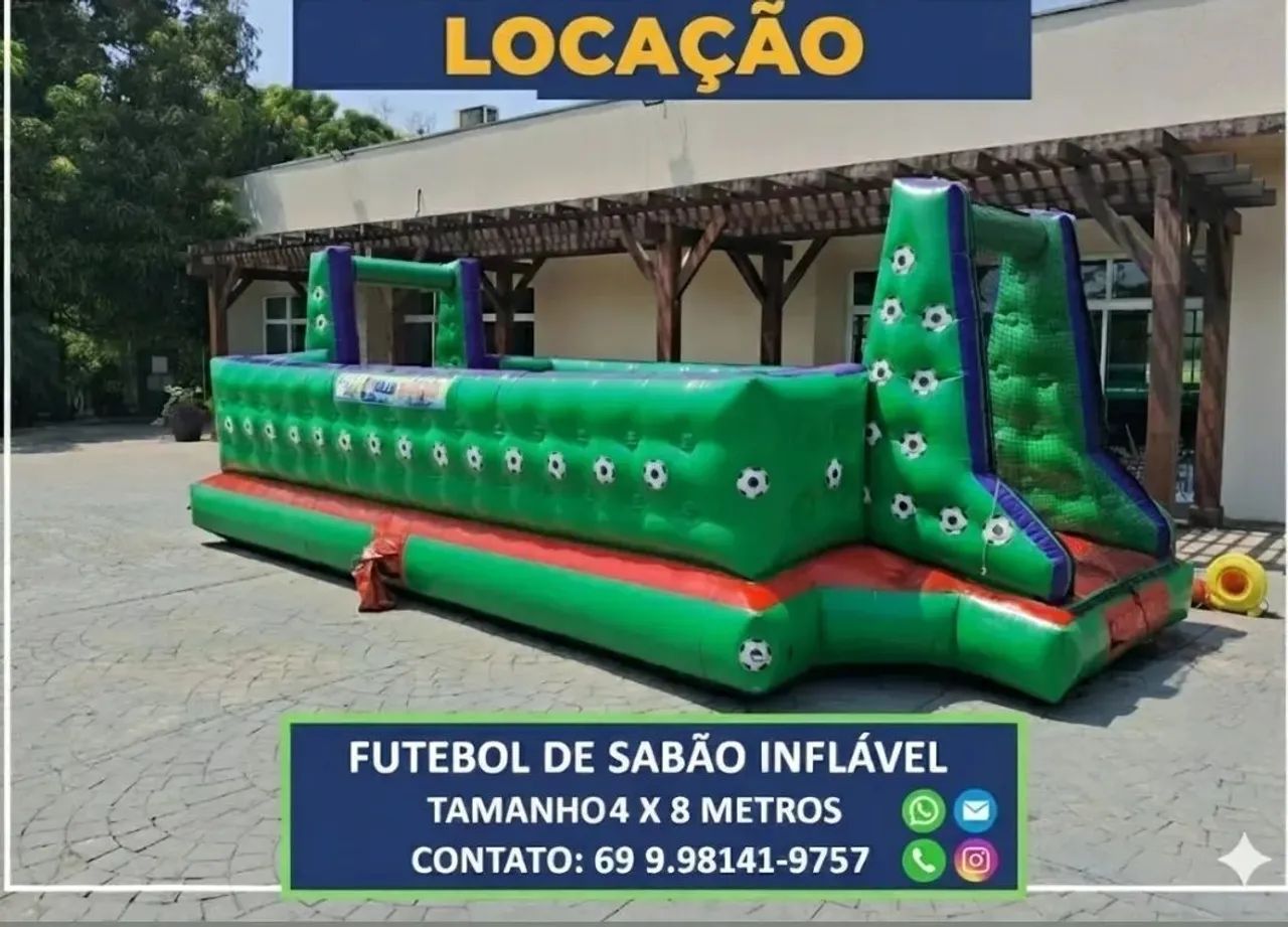 LOCAÇÃO DE FUTEBOL DE SABÃO.  