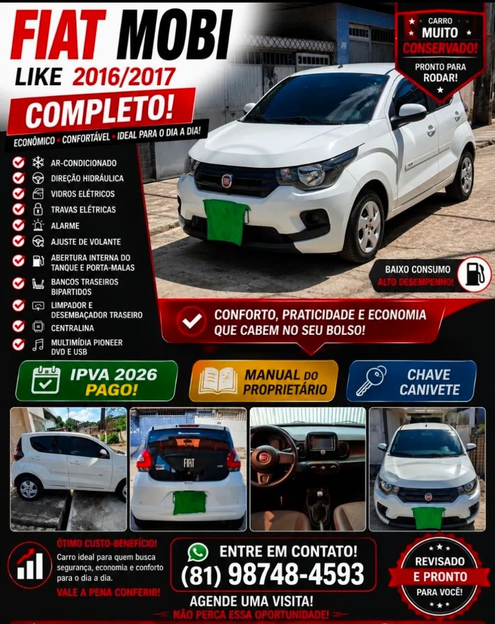 Fiat Mobi Like 1.0 Fire Flex 5P. 2017