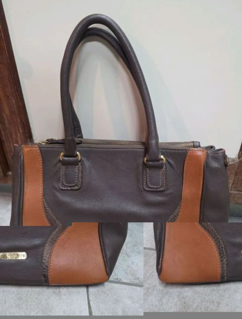 bolsa de couro legitimo 