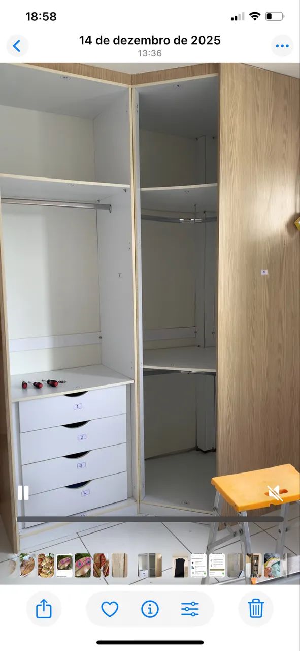 Vendo guarda-roupa em L, com 3 portas - Foto 4
