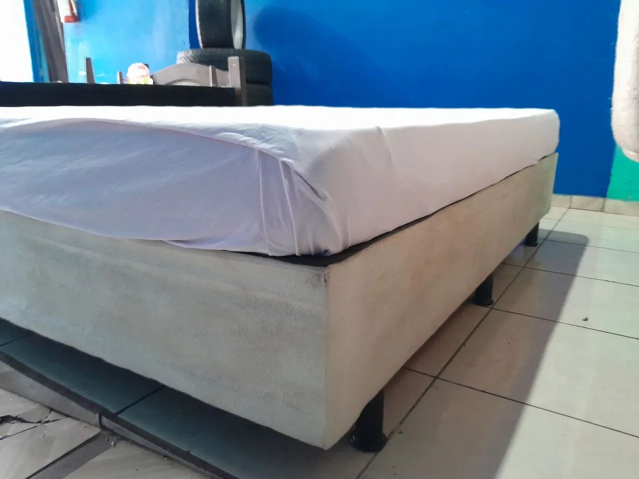 Cama box casal colchão espuma D 45  - Foto 2