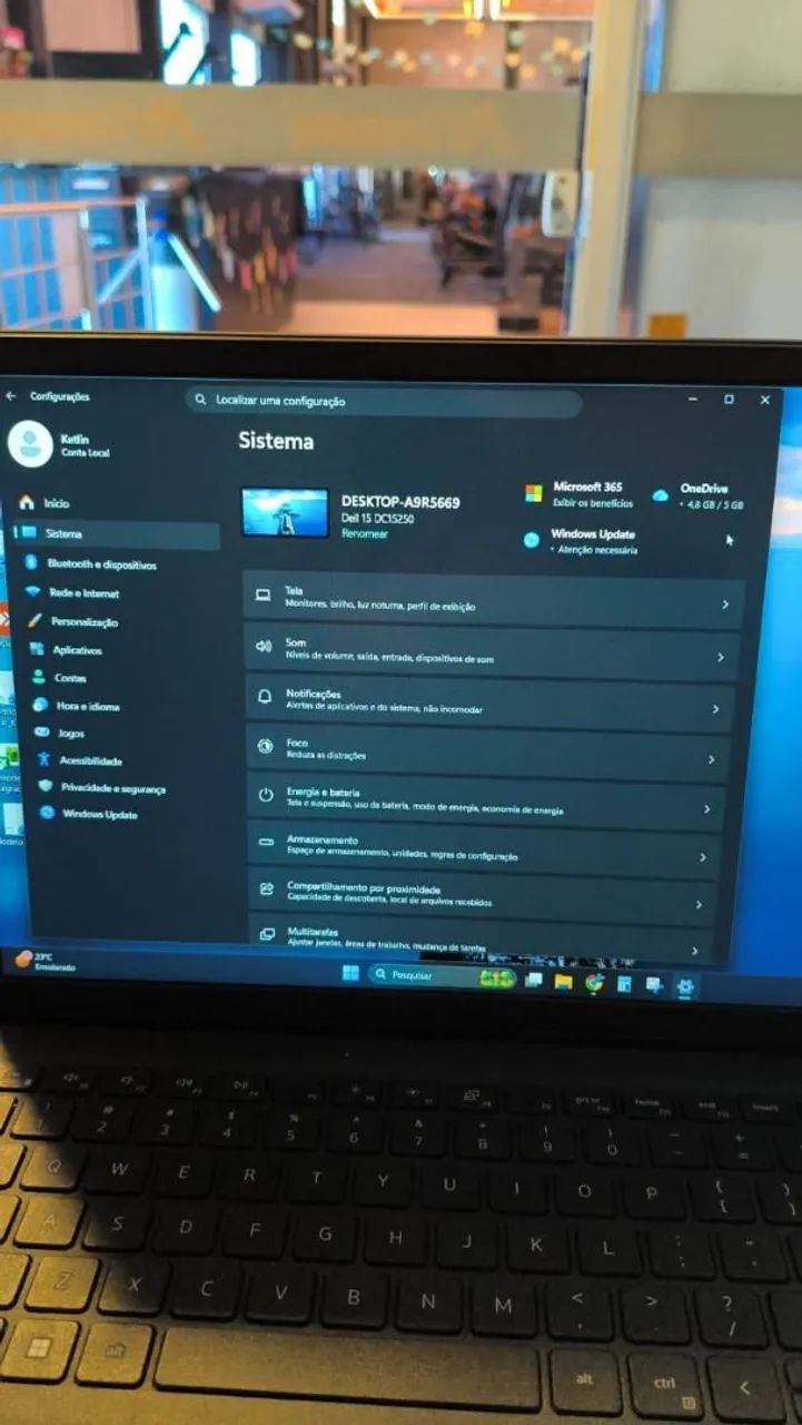 Notebook Dell Inspiron 8ram 512ssd semi novo 