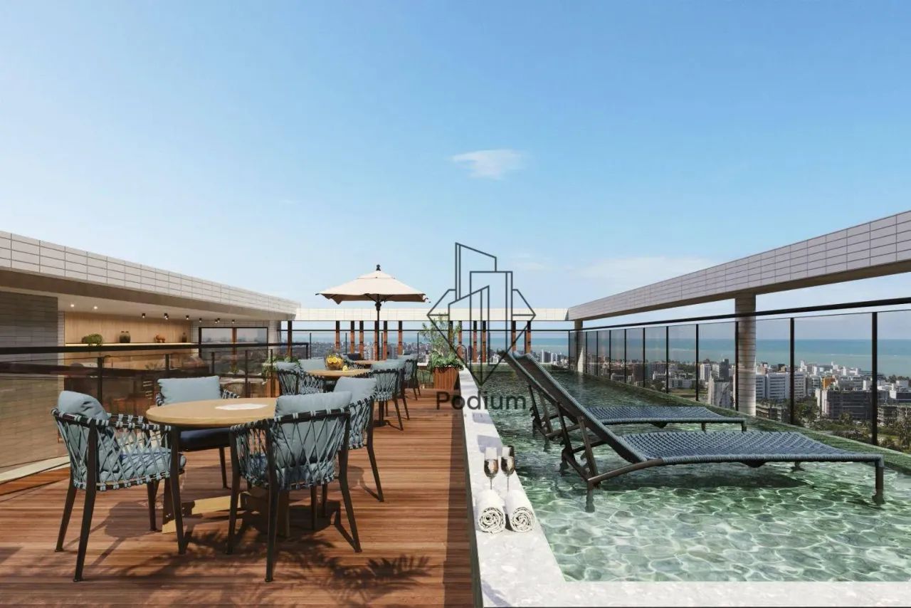 Apartamentos com varanda / sacada gourmet aproximadamente á 300m da praia de Intermares - 