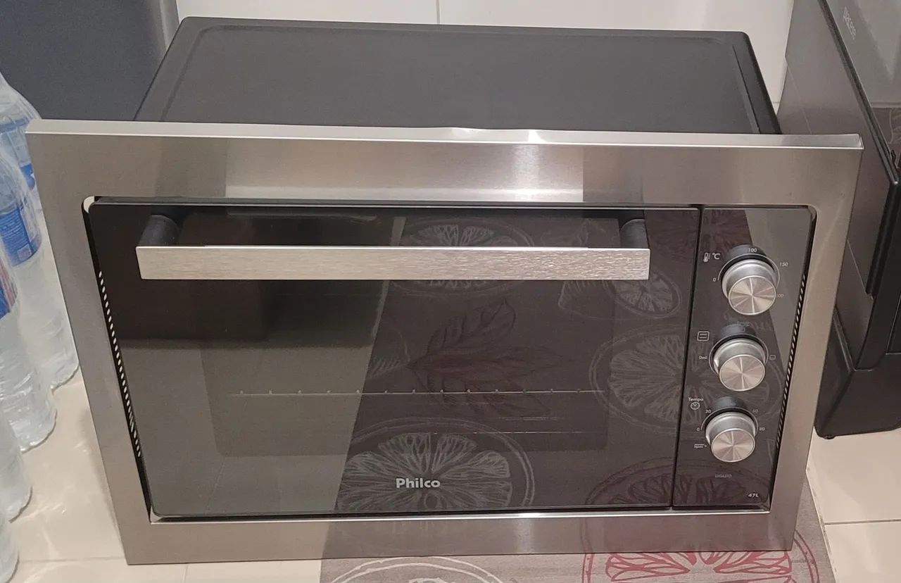 Forno Elétrico Embutir Philco 47L 220V Novíssimo Zero Detalhes