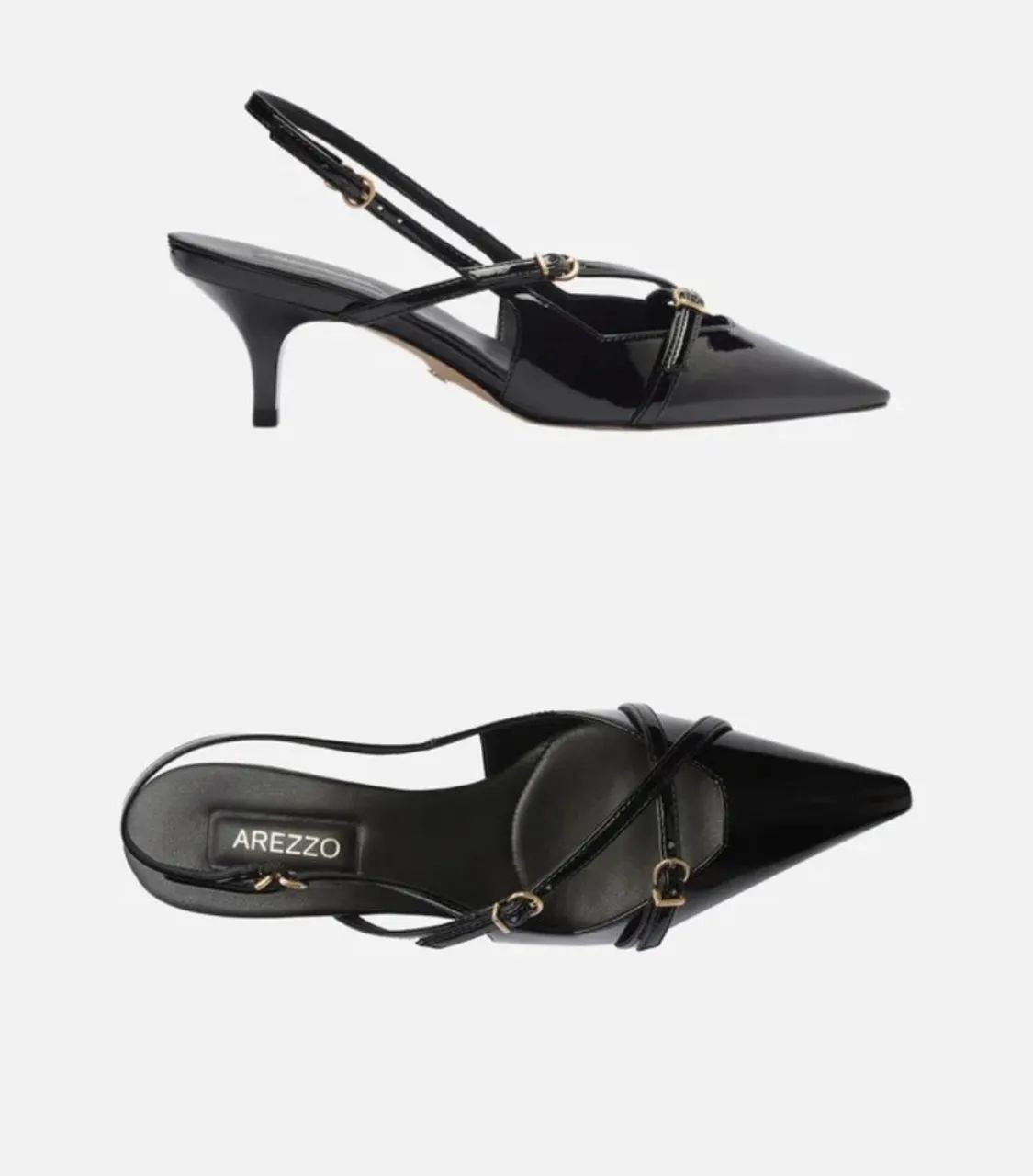 Scarpin Arezzo Slingback Preto 36