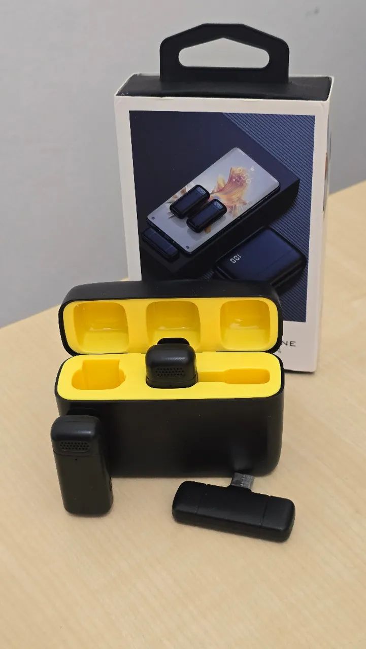 Microfone Lapela Sem Fio USB-C Bluetooth Para Celular Android Novo - Foto 2