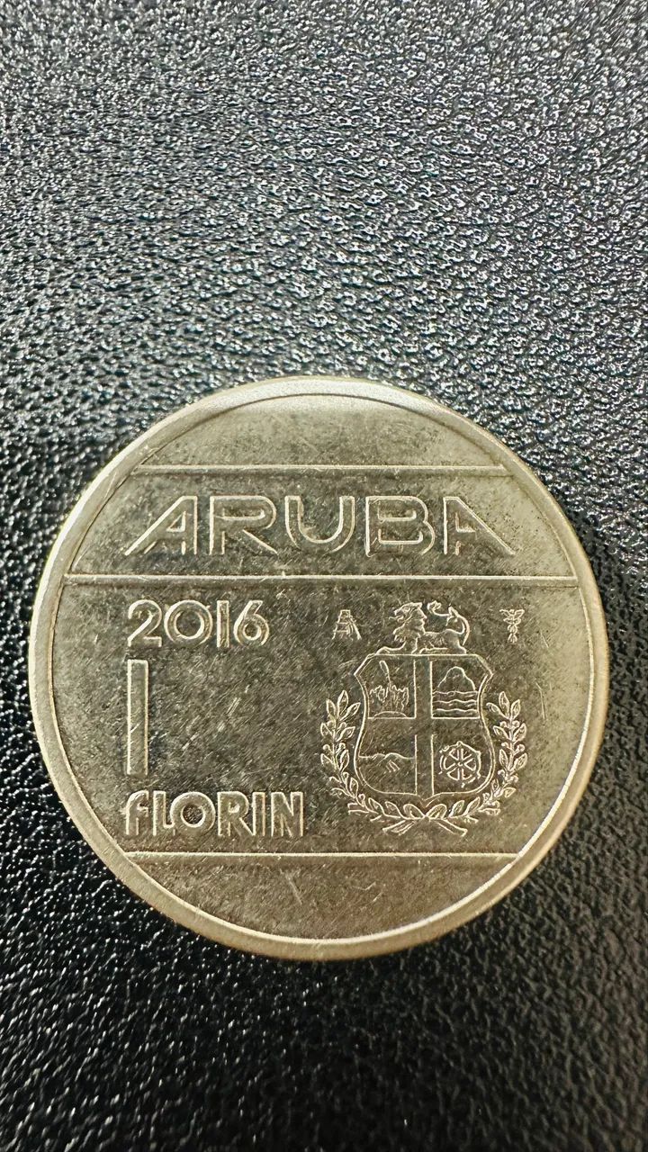 02 Moedas de Aruba Florin  - Foto 3