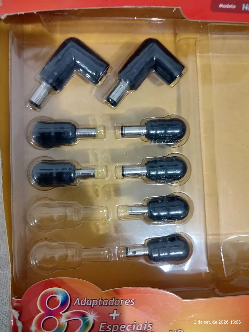 Adaptadores para notebook 8 unidades 