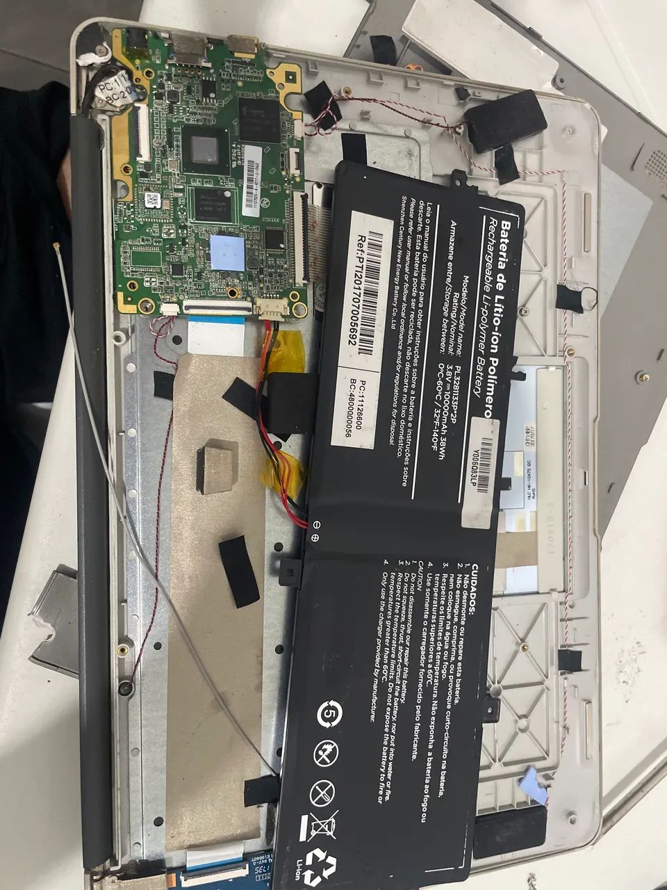 Peças usada notebook 