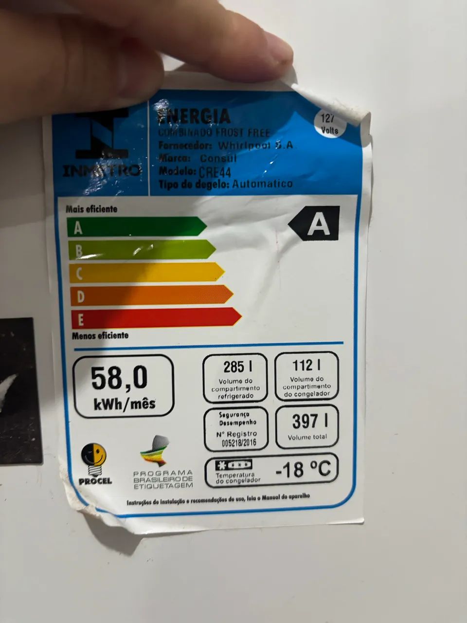 Geladeira consul 397 não estar gelando  - Foto 3