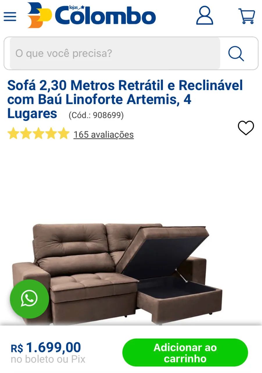 Sofá baú retrátil  - Foto 2