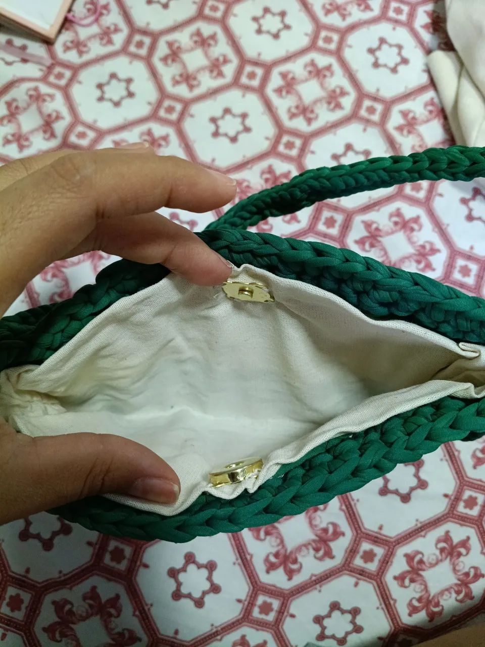 Bolsa de crochê de mão  - Foto 2