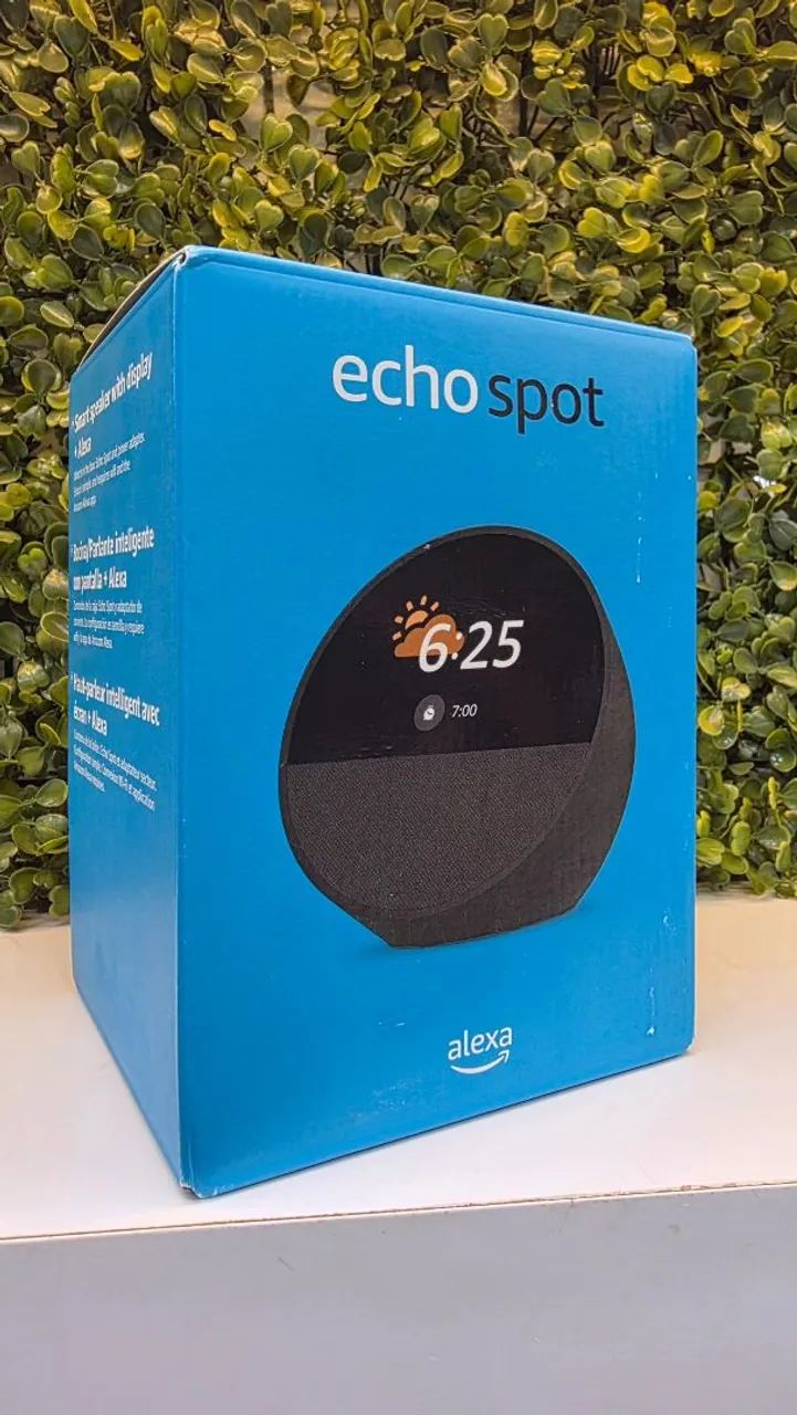 Amazon Echo Spot Alexa Smart Speaker com Tela Despertador