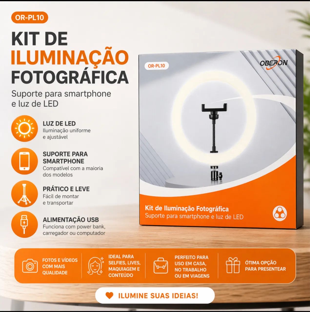 O ring light  iluminador LED