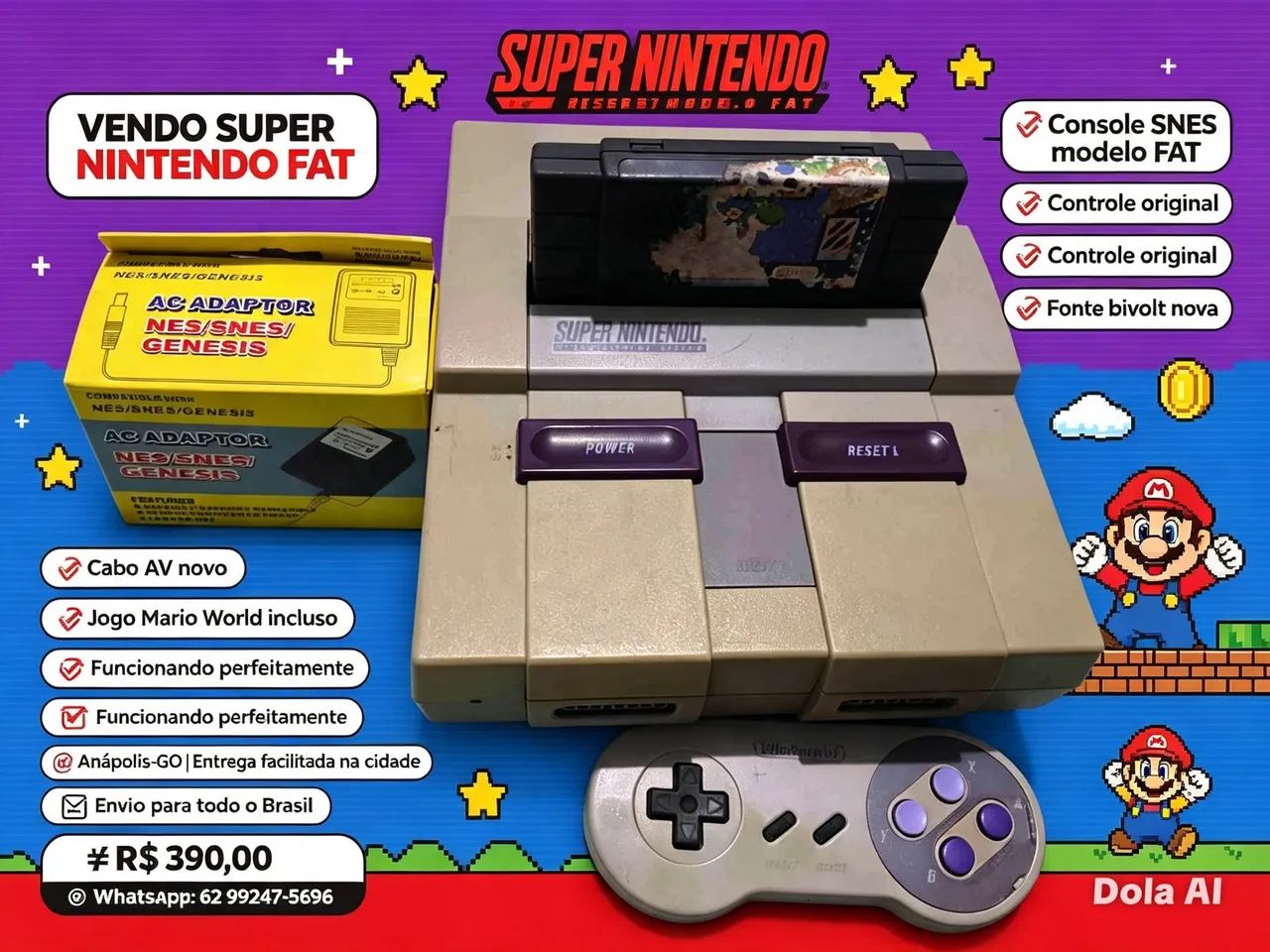 Super Nintendo Fat Modo  AV