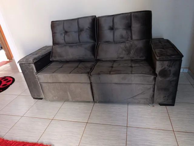 Sofá novo retrátil e reclinável 2m na promocão - Foto 2