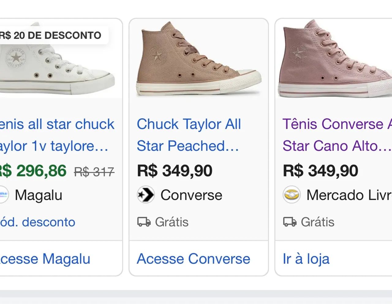 Tênis converse all star rosa  - Foto 3