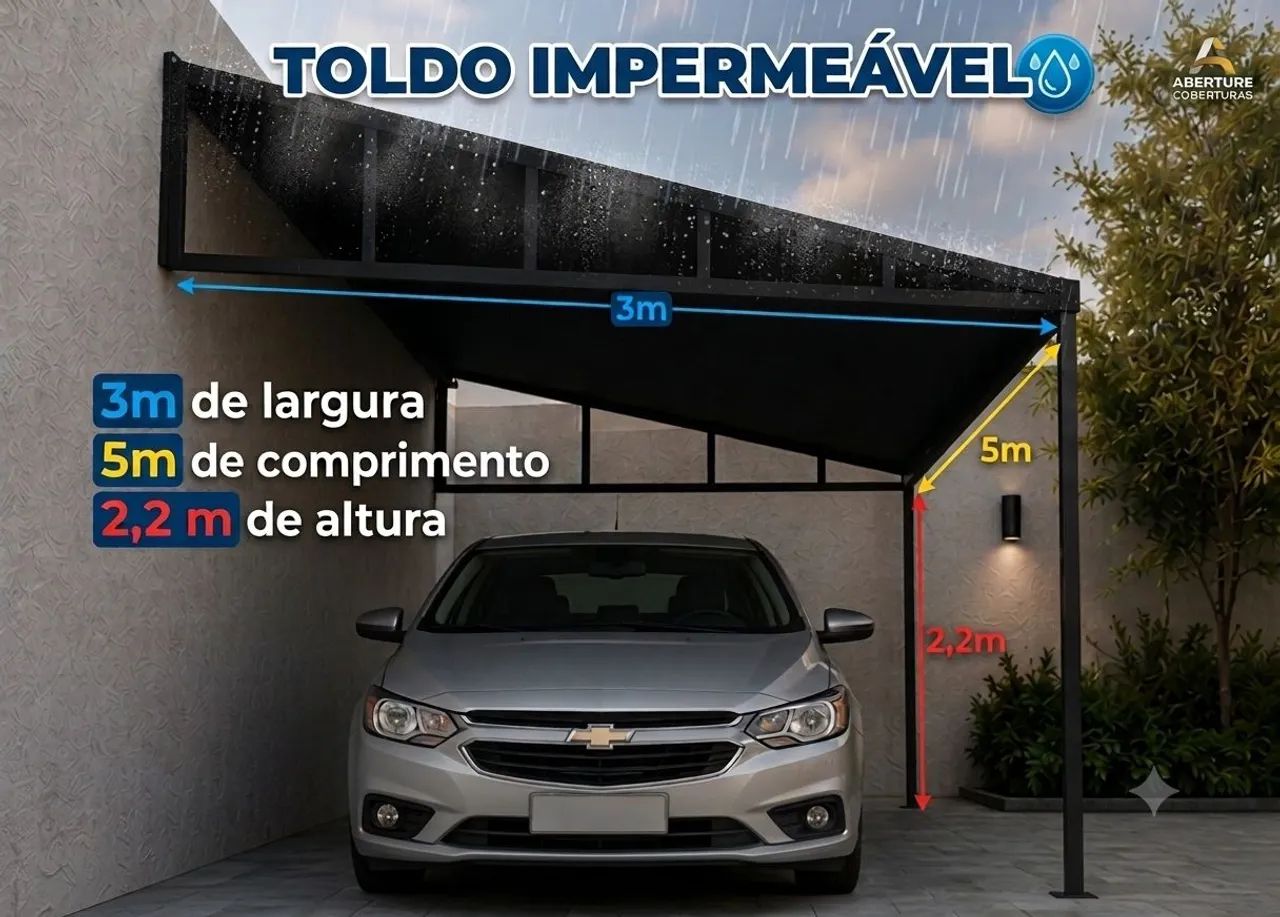 Toldo para carro 4x3m  - Foto 3