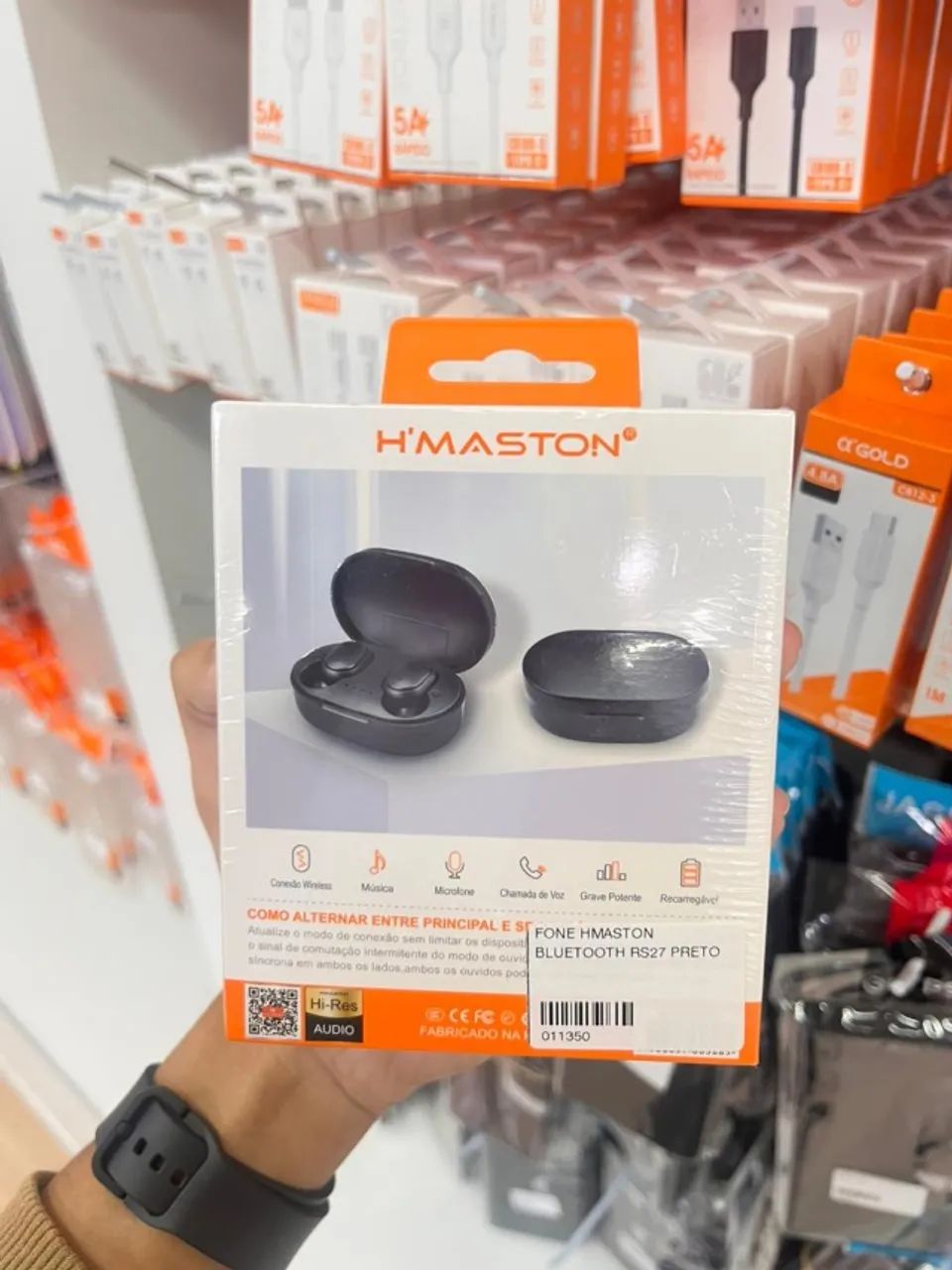 FONE HMASTON BLUETOOTH RS27 PRETO  - Foto 2