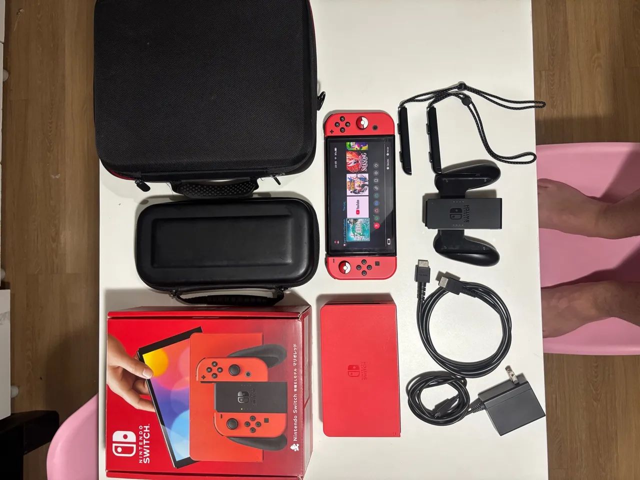 Nintendo Switch OLED Mario Red edition + acessórios - Foto 3