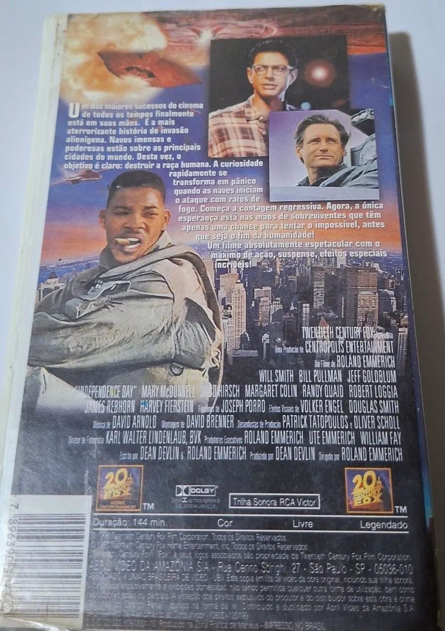 Fita Vhs original Independence Day Card 3D Colecionador (Legendado) - Foto 6