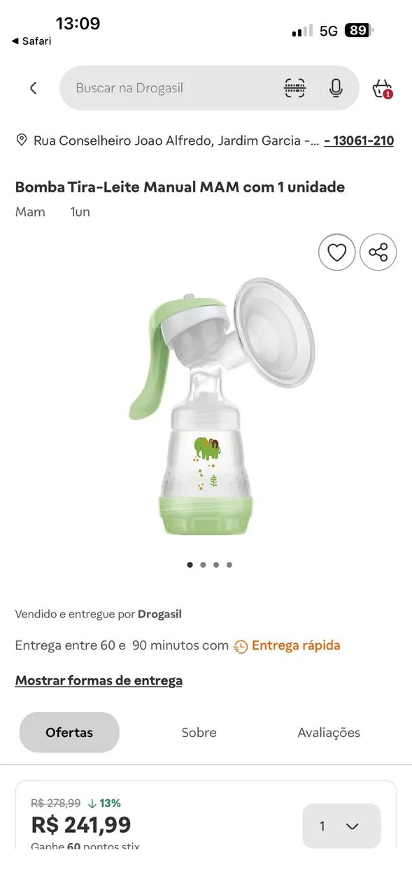 Bomba extrair leite mam 