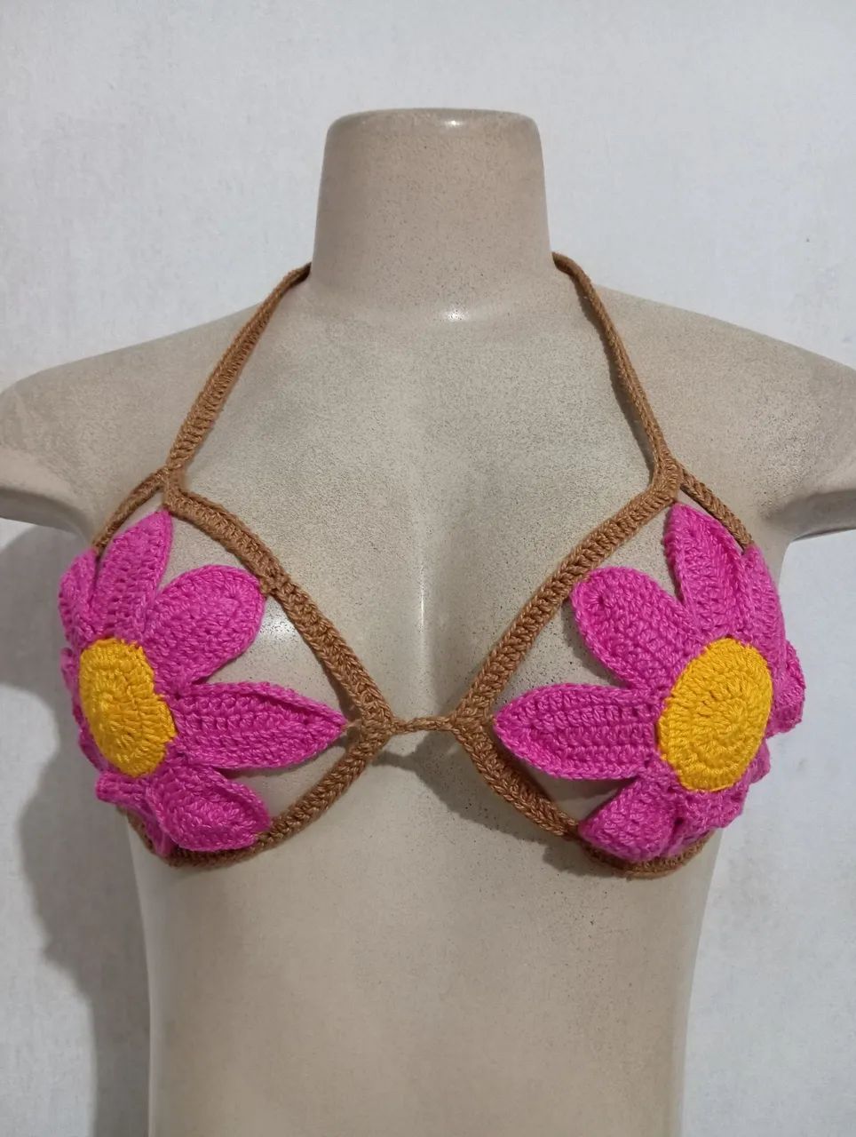 Top de flor de Crochê  - Foto 5