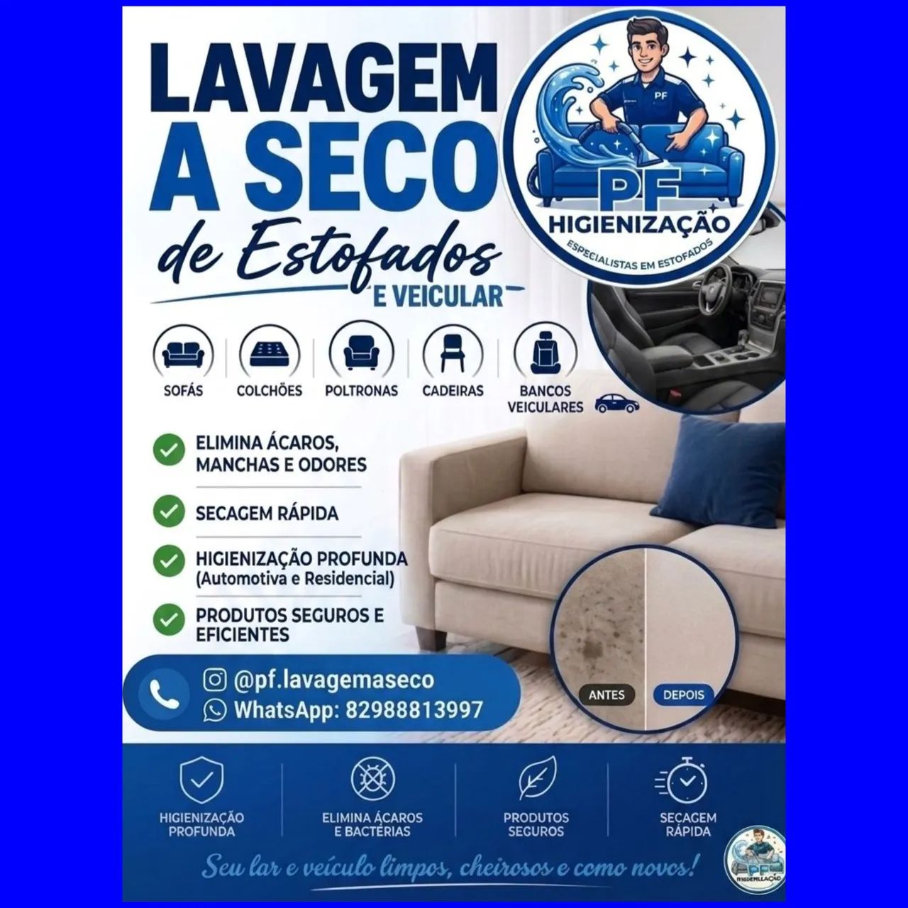 Lavagem de estofados a ceco