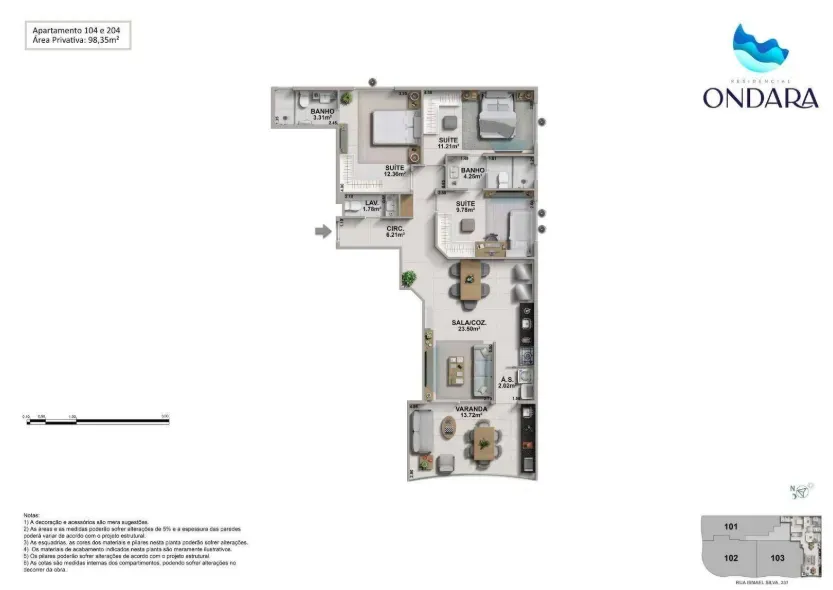 PLANTA 98m²