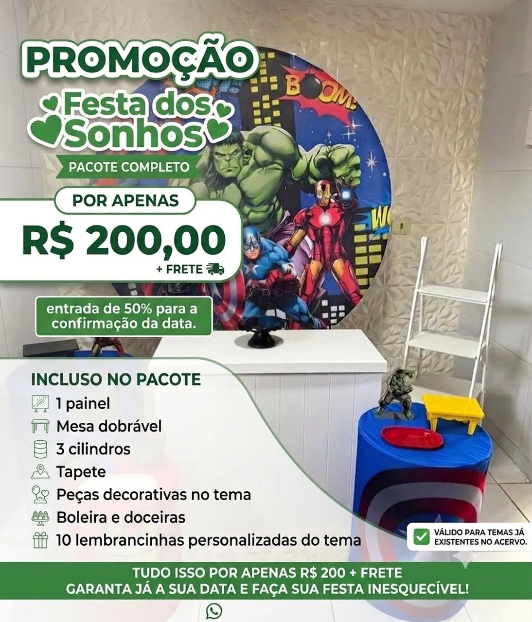 Promoção de pegue e monte 